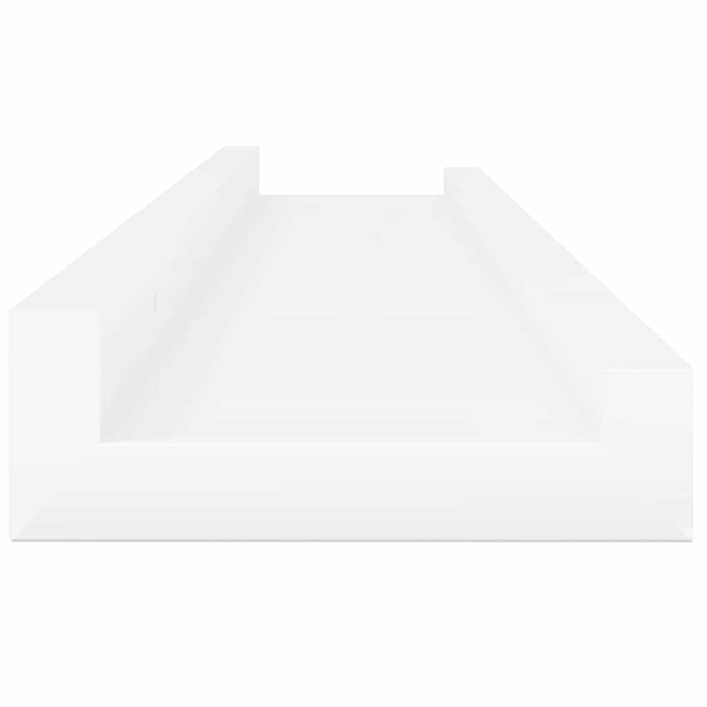 vidaXL Wandregale 2 Stk. Hochglanz-Weiß 60x9x3 cm