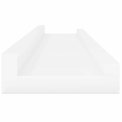vidaXL Wandregale 2 Stk. Hochglanz-Weiß 60x9x3 cm