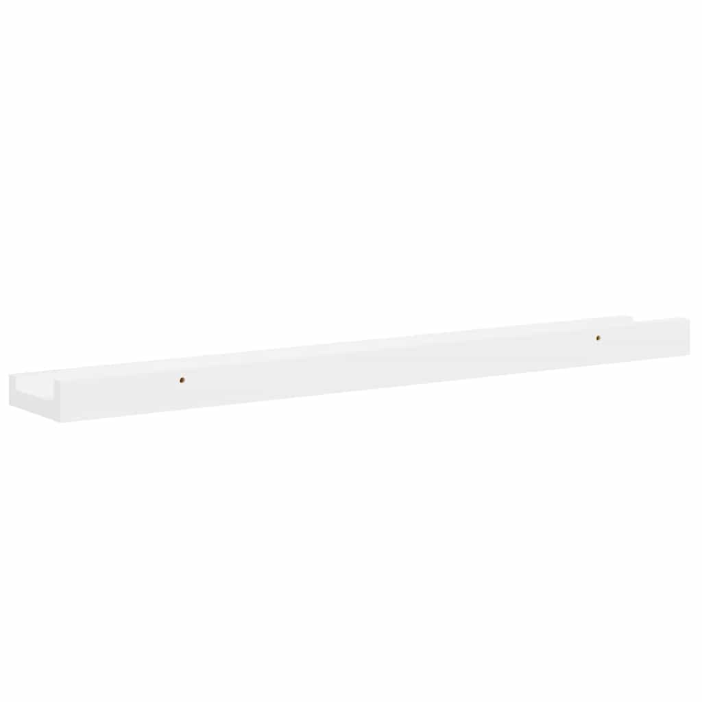 vidaXL Wandregale 2 Stk. Hochglanz-Weiß 60x9x3 cm