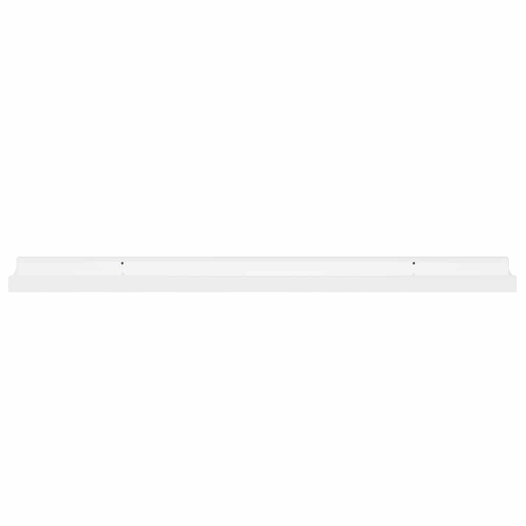 vidaXL Wandregale 2 Stk. Hochglanz-Weiß 80x9x3 cm