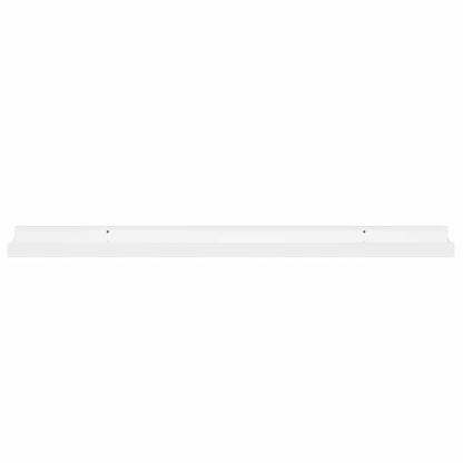 vidaXL Wandregale 2 Stk. Hochglanz-Weiß 80x9x3 cm
