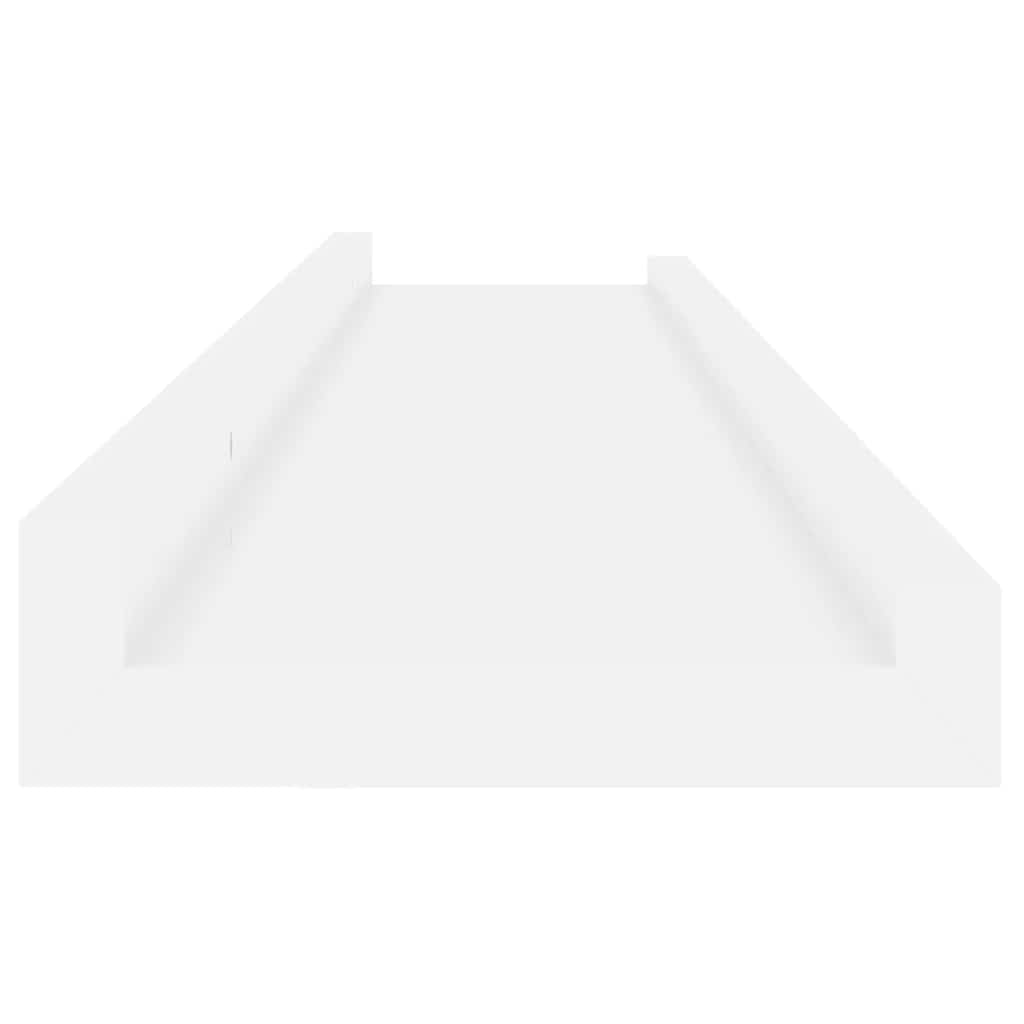 vidaXL Wandregale 2 Stk. Hochglanz-Weiß 80x9x3 cm