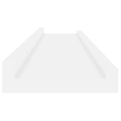 vidaXL Wandregale 2 Stk. Hochglanz-Weiß 80x9x3 cm