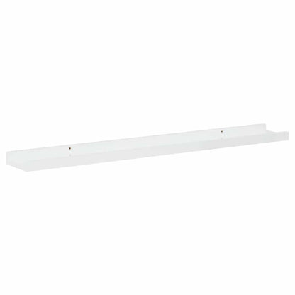 vidaXL Wandregale 2 Stk. Hochglanz-Weiß 80x9x3 cm