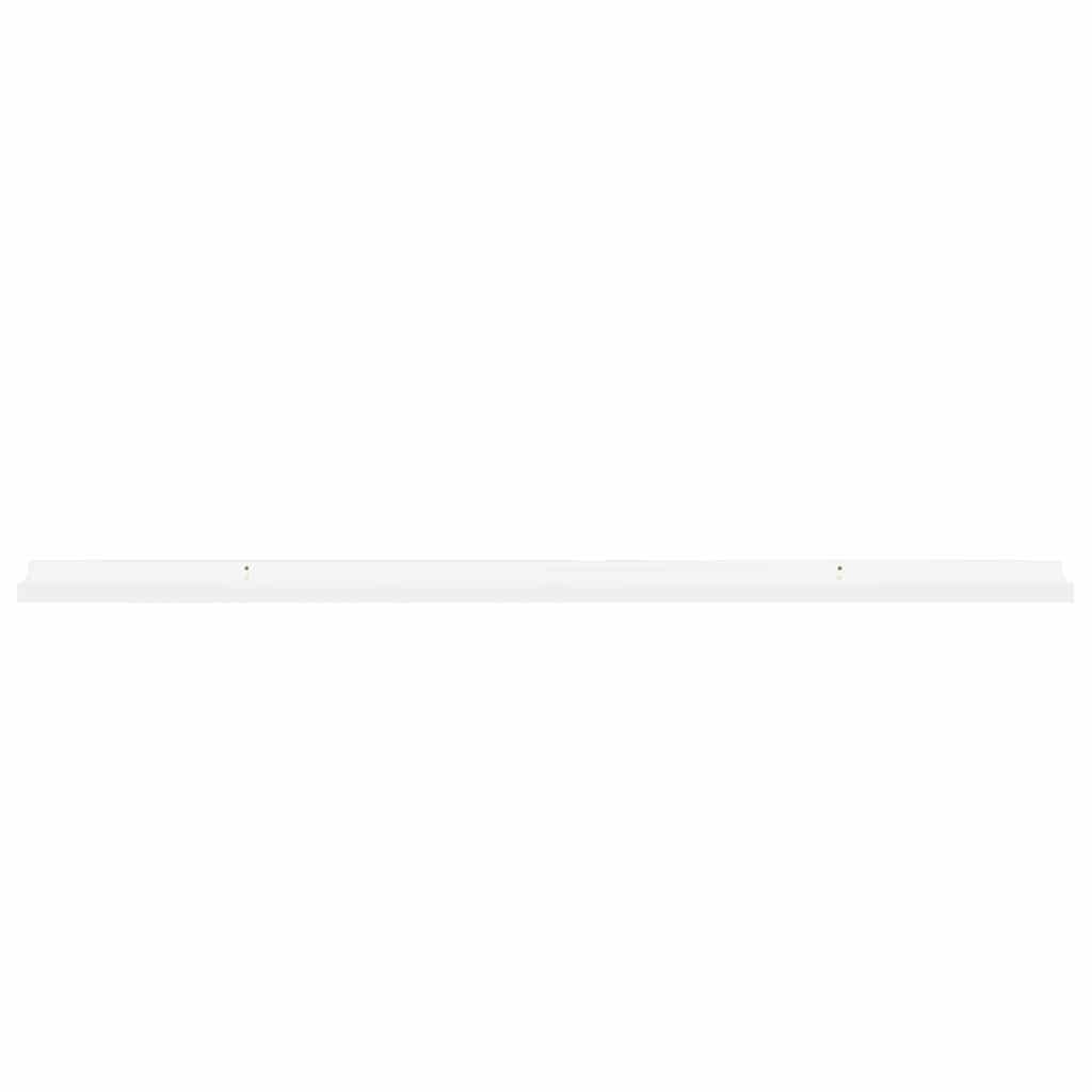 vidaXL Wandregale 2 Stk. Hochglanz-Weiß 115x9x3 cm