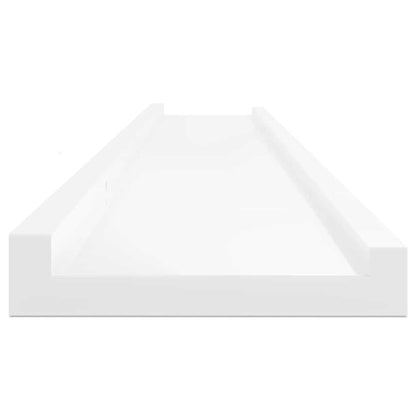 vidaXL Wandregale 2 Stk. Hochglanz-Weiß 115x9x3 cm