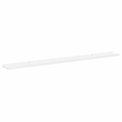 vidaXL Wandregale 2 Stk. Hochglanz-Weiß 115x9x3 cm