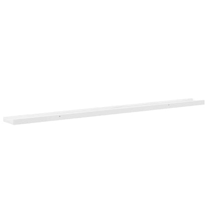 vidaXL Wandregale 2 Stk. Hochglanz-Weiß 115x9x3 cm