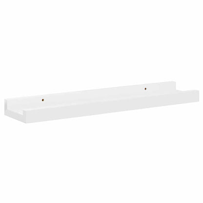 vidaXL Wandregale 4 Stk. Hochglanz-Weiß 40x9x3 cm