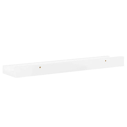 vidaXL Wandregale 4 Stk. Hochglanz-Weiß 40x9x3 cm