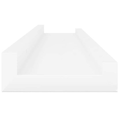 vidaXL Wandregale 4 Stk. Hochglanz-Weiß 60x9x3 cm