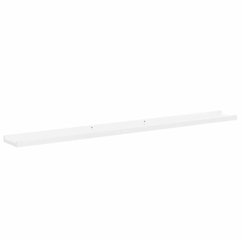 vidaXL Étagères murales 4 pcs Blanc brillant 100x9x3 cm