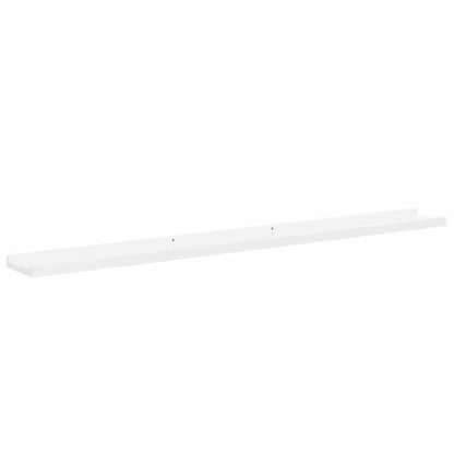 vidaXL Étagères murales 4 pcs Blanc brillant 100x9x3 cm