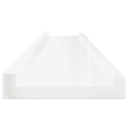 vidaXL Étagères murales 4 pcs Blanc brillant 100x9x3 cm