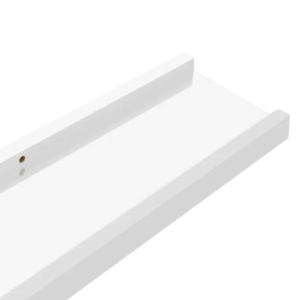vidaXL Étagères murales 4 pcs Blanc brillant 100x9x3 cm