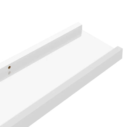 vidaXL Étagères murales 4 pcs Blanc brillant 100x9x3 cm