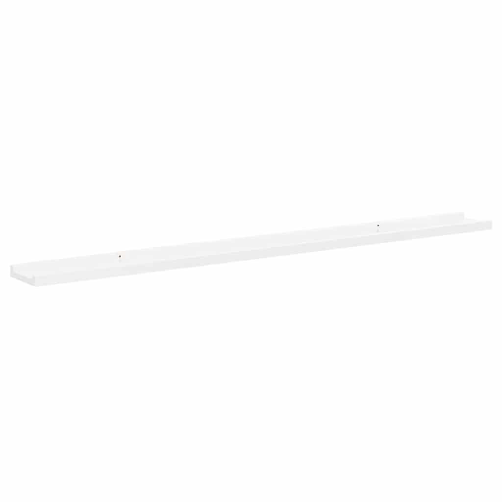 vidaXL Wandregale 4 Stk. Hochglanz-Weiß 115x9x3 cm