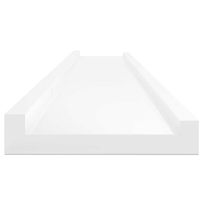 vidaXL Wandregale 4 Stk. Hochglanz-Weiß 115x9x3 cm