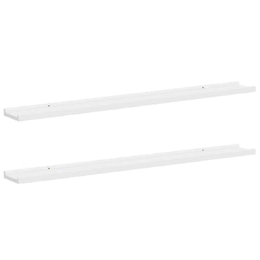 vidaXL Wandregale 2 Stk. Weiß 100x9x3 cm