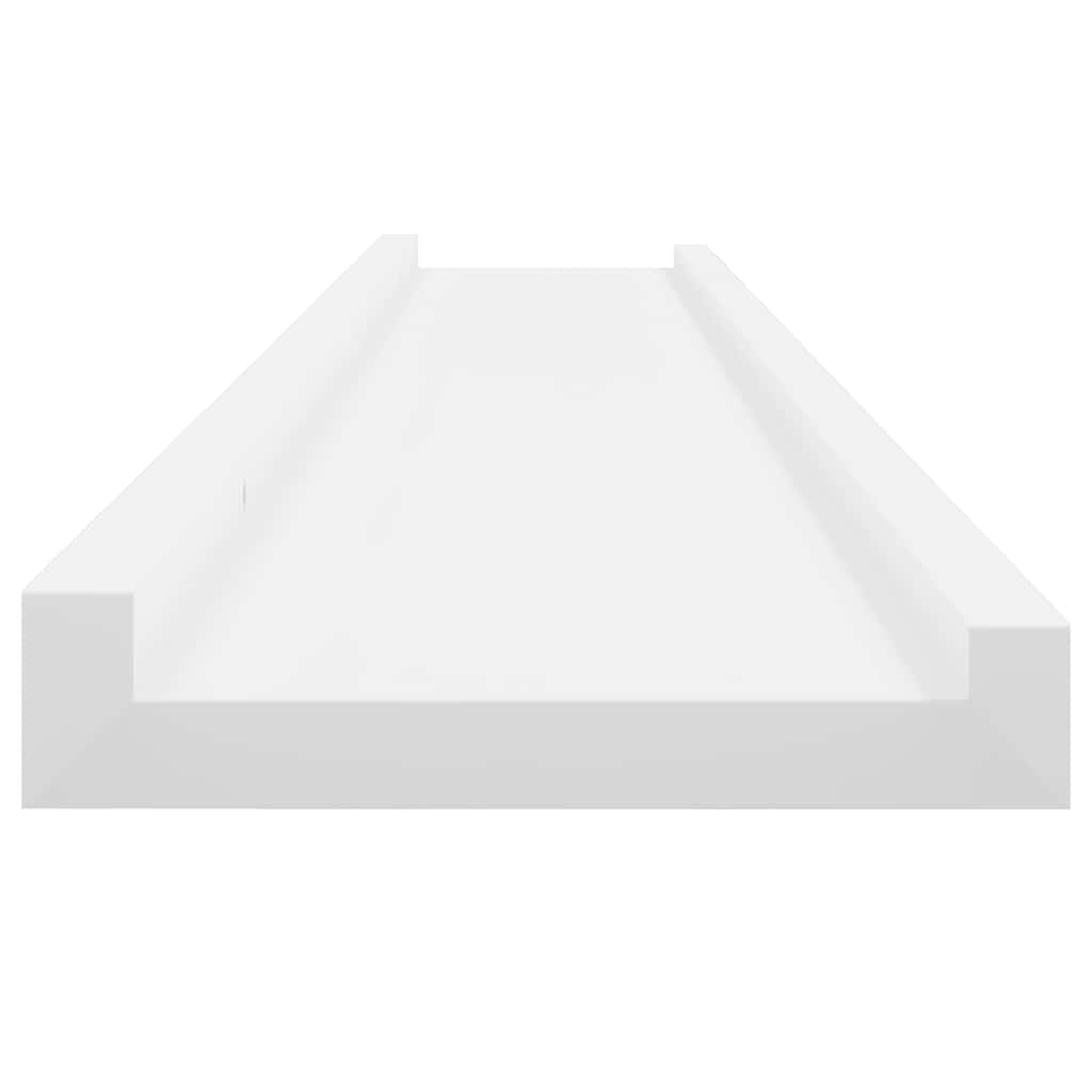 vidaXL Wandregale 2 Stk. Weiß 100x9x3 cm