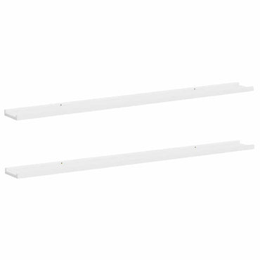 vidaXL Wandregale 2 Stk. Weiß 115x9x3 cm