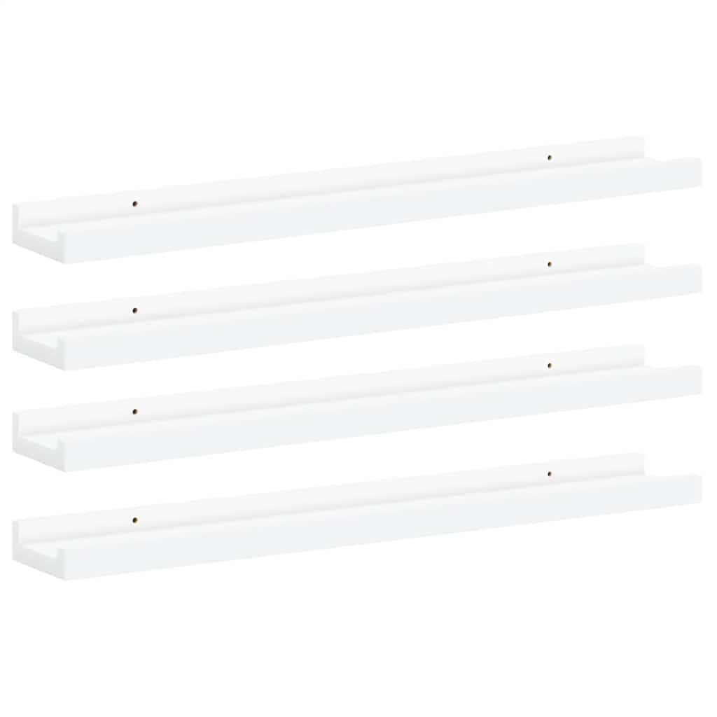 vidaXL Wandregale 4 Stk. Weiß 60x9x3 cm