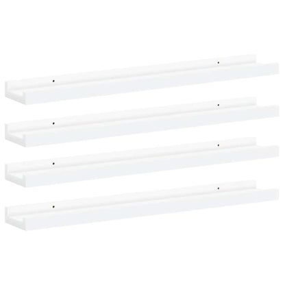 vidaXL Wandregale 4 Stk. Weiß 60x9x3 cm