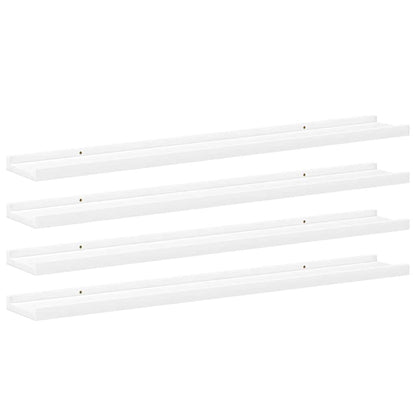 vidaXL Wandregale 4 Stk. Weiß 80x9x3 cm