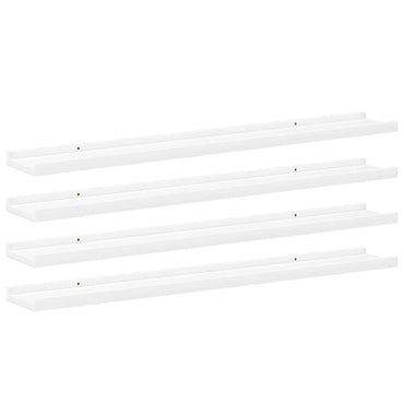 vidaXL Wandregale 4 Stk. Weiß 100x9x3 cm