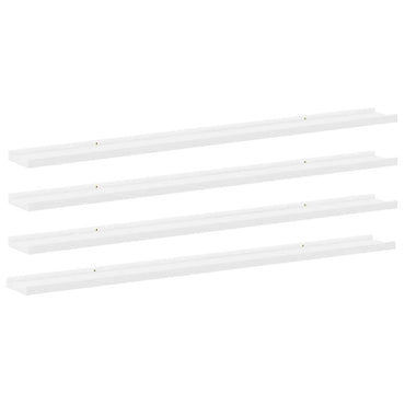 vidaXL Wandregale 4 Stk. Weiß 115x9x3 cm