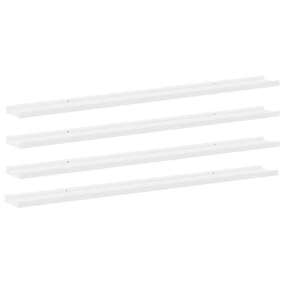 vidaXL Wandregale 4 Stk. Weiß 115x9x3 cm