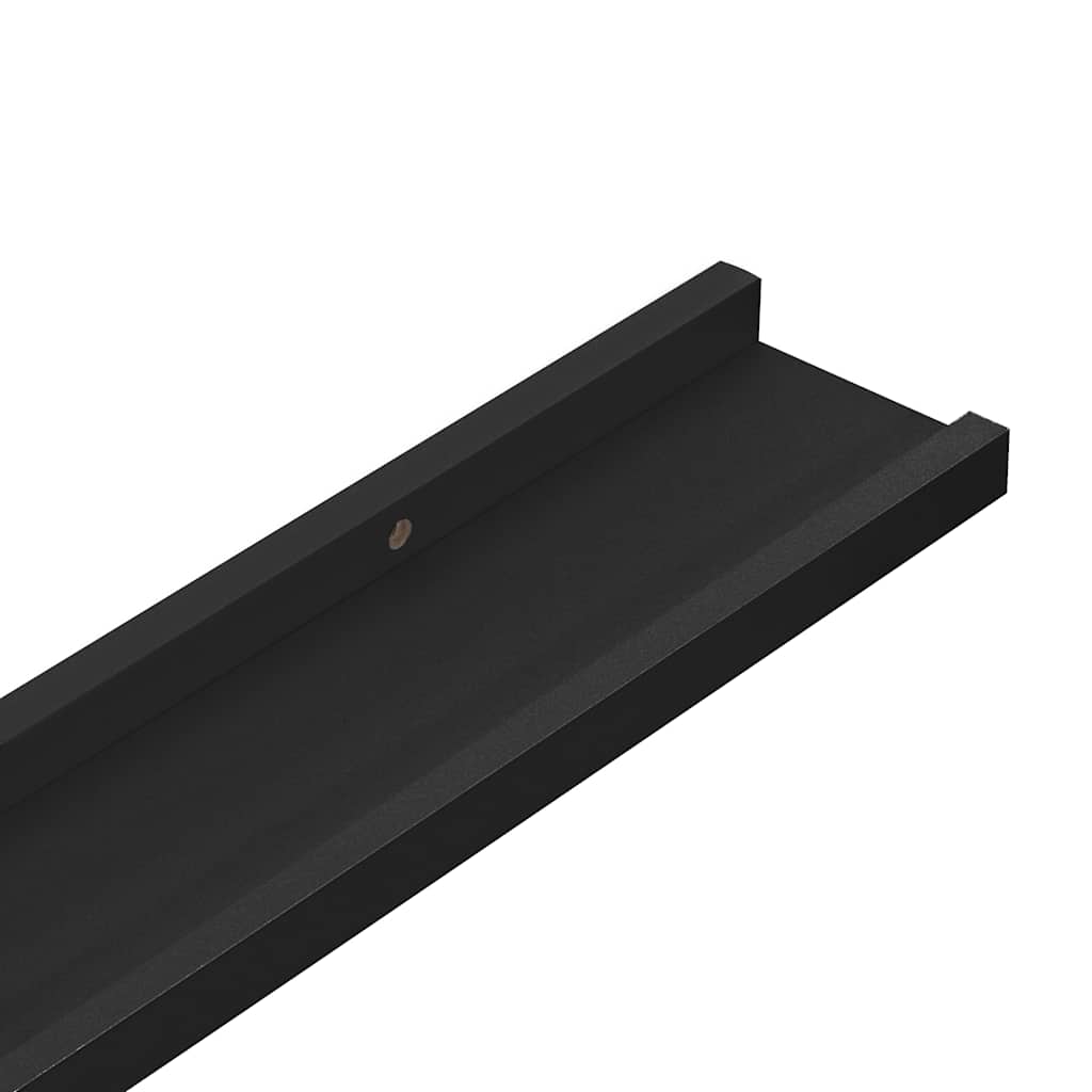 vidaXL Wandregale 2 Stk. Schwarz 100x9x3 cm