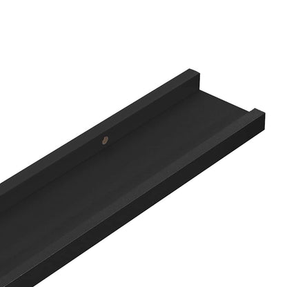 vidaXL Wandregale 2 Stk. Schwarz 100x9x3 cm