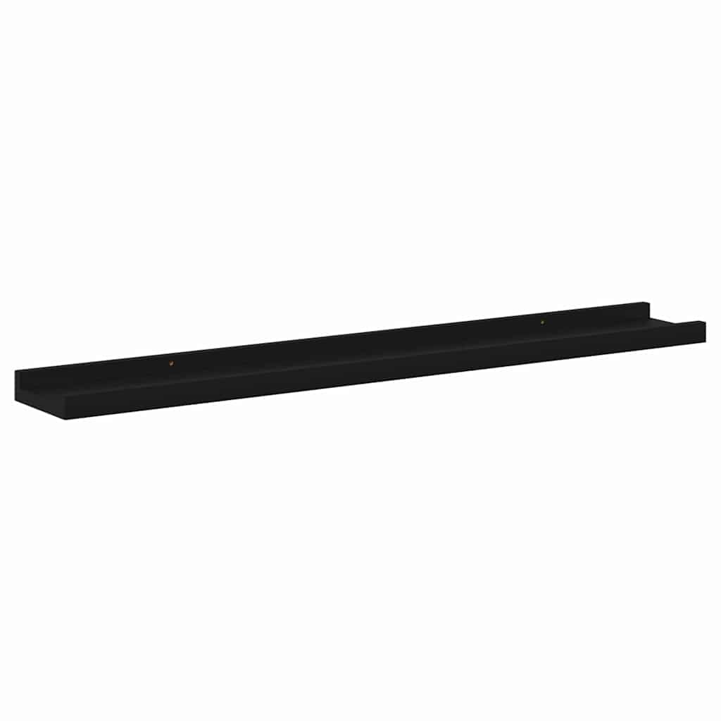 vidaXL Wandregale 4 Stk. Schwarz 80x9x3 cm