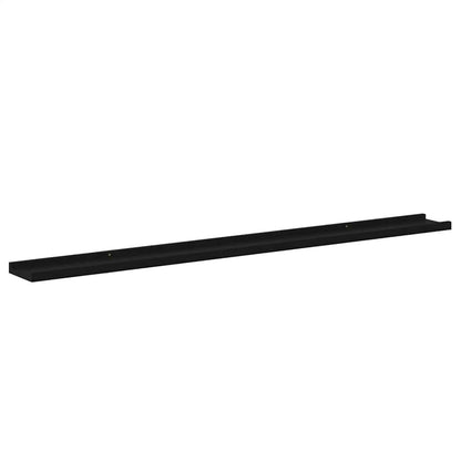 vidaXL Wandregale 4 Stk. Schwarz 115x9x3 cm