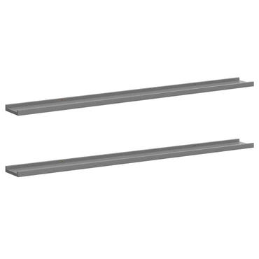 vidaXL Wandregale 2 Stk. Grau 115x9x3 cm