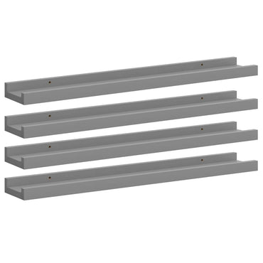 vidaXL Wandregale 4 Stk. Grau 60x9x3 cm