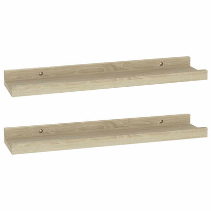 vidaXL Wandregale 2 Stk. Sonoma-Eiche 40 x 9 x 3 cm