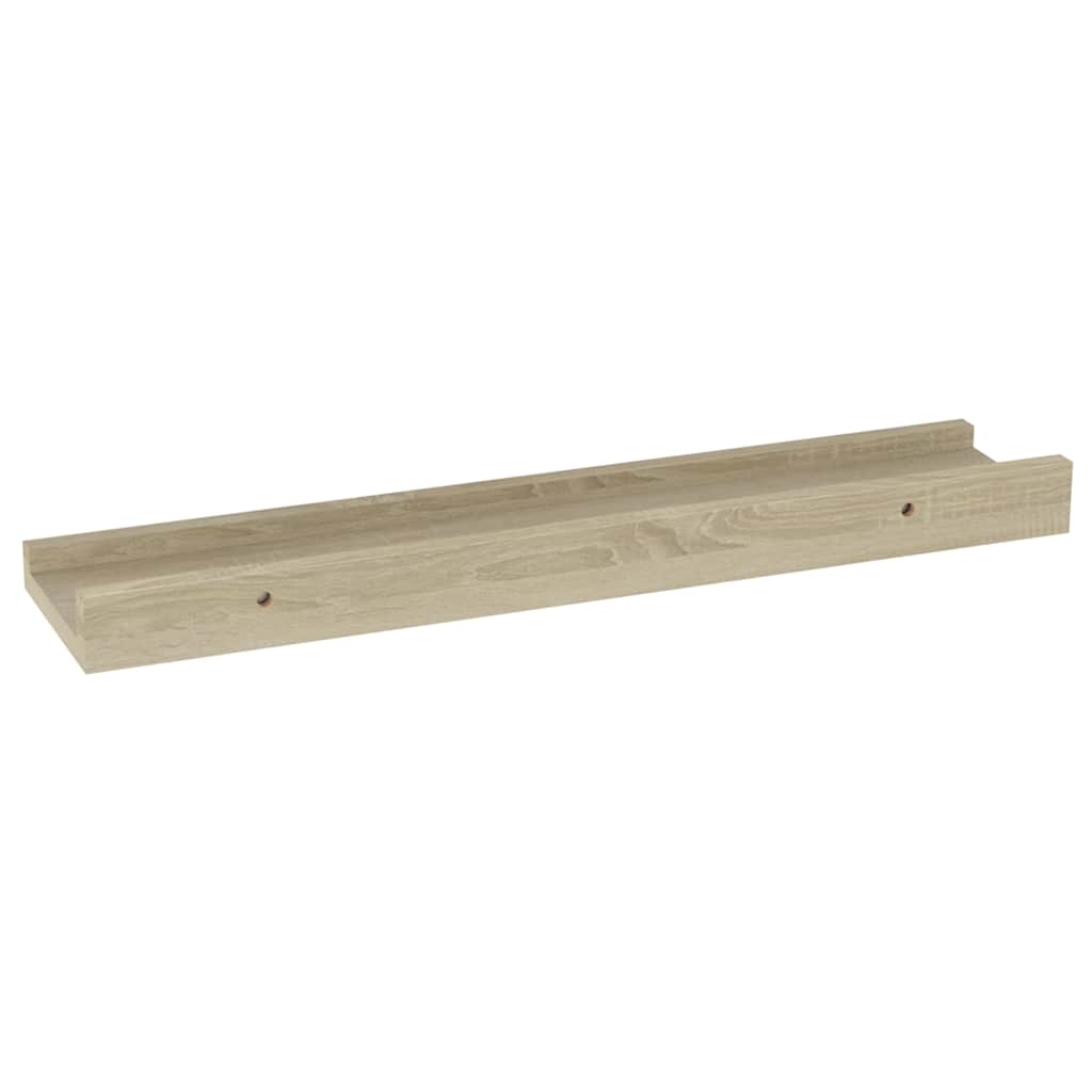 vidaXL Wandregale 2 Stk. Sonoma-Eiche 40 x 9 x 3 cm