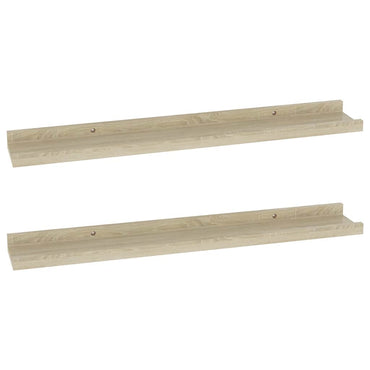 vidaXL Wandregale 2 Stk. Sonoma-Eiche 60 x 9 x 3 cm