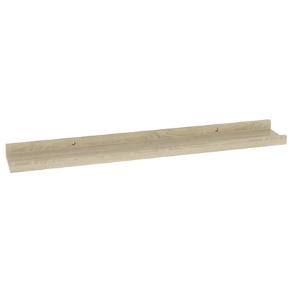 vidaXL Wandregale 2 Stk. Sonoma-Eiche 60 x 9 x 3 cm