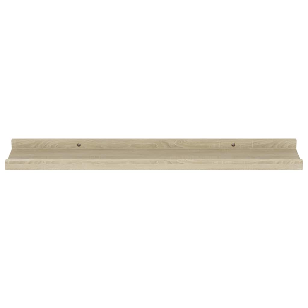 vidaXL Wandregale 2 Stk. Sonoma-Eiche 60 x 9 x 3 cm