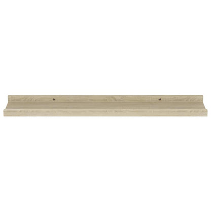 vidaXL Wandregale 2 Stk. Sonoma-Eiche 60 x 9 x 3 cm
