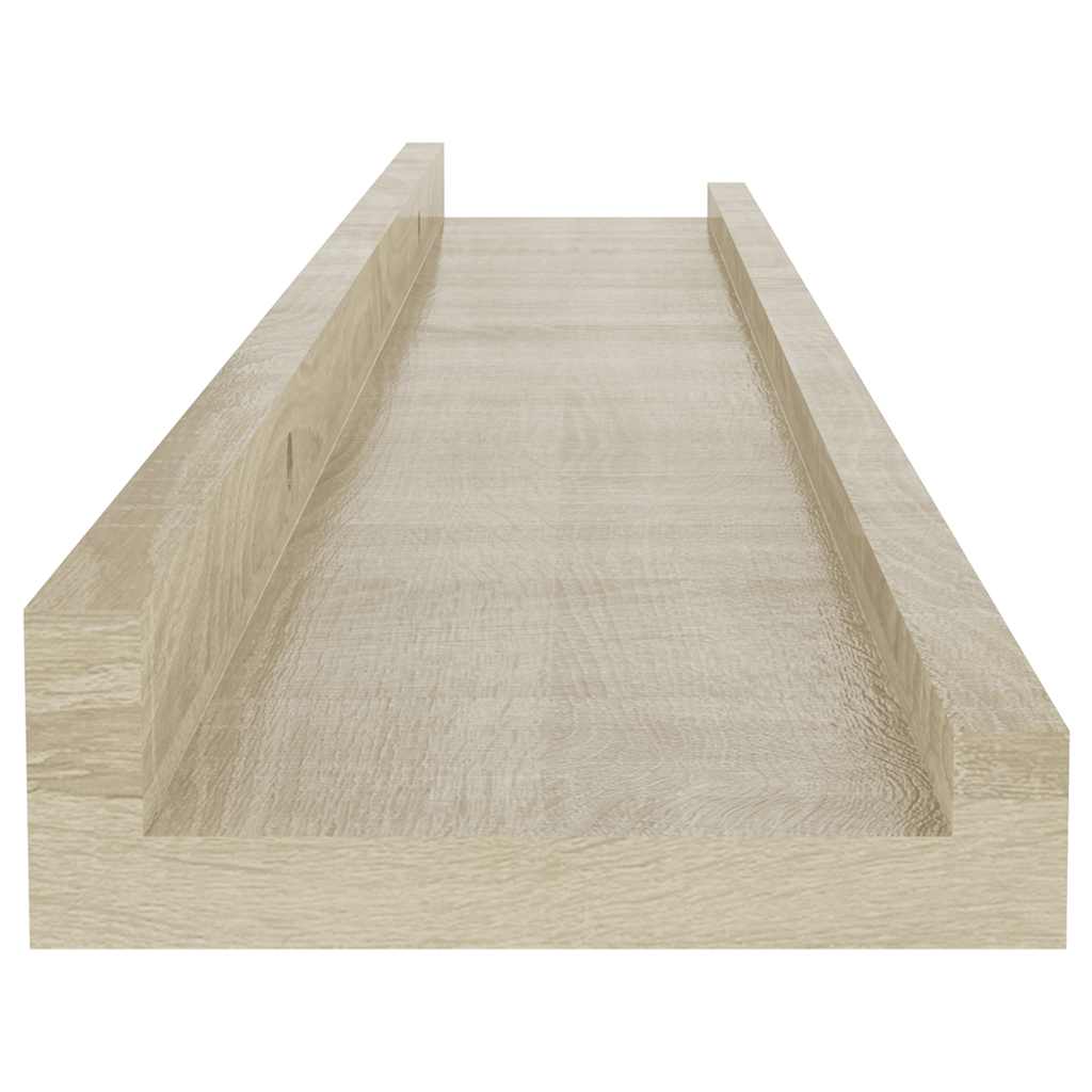 vidaXL Wandregale 2 Stk. Sonoma-Eiche 60 x 9 x 3 cm