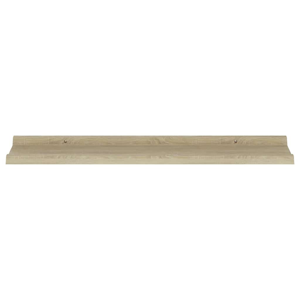 vidaXL Wandregale 2 Stk. Sonoma-Eiche 80 x 9 x 3 cm