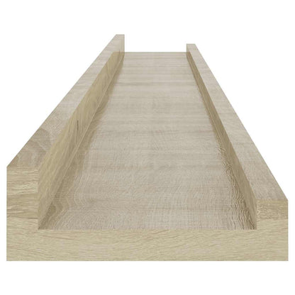 vidaXL Wandregale 2 Stk. Sonoma-Eiche 80 x 9 x 3 cm