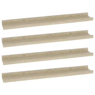 vidaXL Wandregale 4 Stk. Sonoma-Eiche 60x9x3 cm