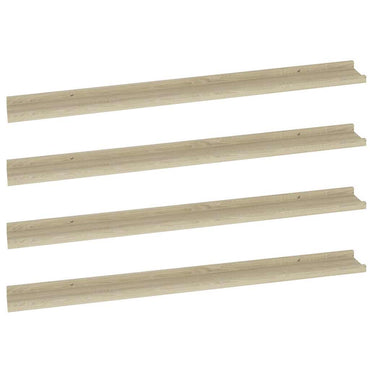 vidaXL Wandregale 4 Stk. Sonoma-Eiche 100x9x3 cm
