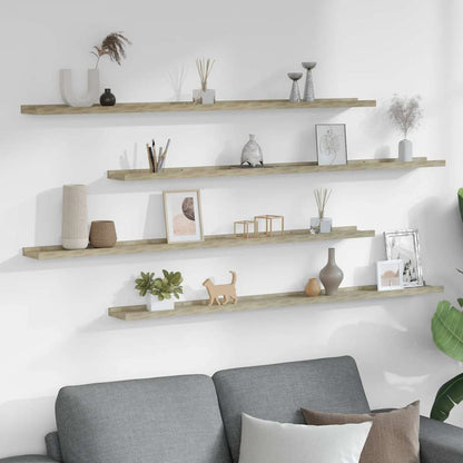vidaXL Wandregale 4 Stk. Sonoma-Eiche 115x9x3 cm
