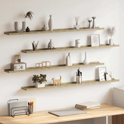 vidaXL Wandregale 4 Stk. Sonoma-Eiche 115x9x3 cm